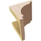 Ekena Millwork 5"W x 5"D x 5"H Wide Hughes Rough Cedar Woodgrain TimberThane Corbel, Primed Tan CORUR05X05X05HUGRCPR - alternate 4